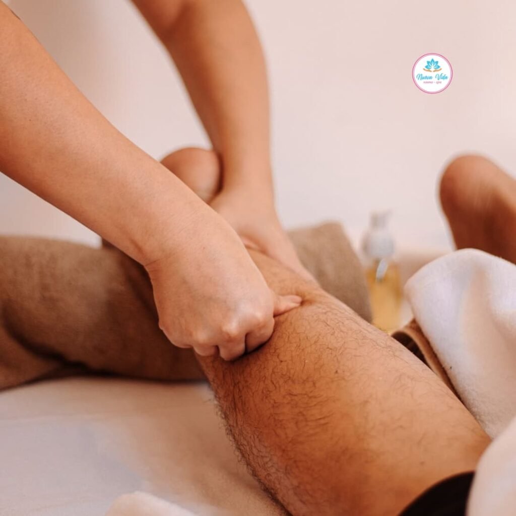 masaje de piernas cansadas en Cusco